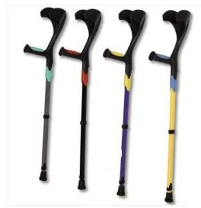 Quality Aluminum Alloy Lightweight Crutch , 92-115cm Adjustable Walking Stick For Elders wholesale