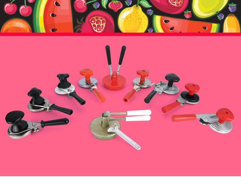 Customized Logo Acceptable Ergonomic Bamboo Can Sealer with Tinplate Lid Pressing Tool