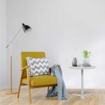 Metal Leg White ABS Top Side Livingroom End Table H26.59 Inch