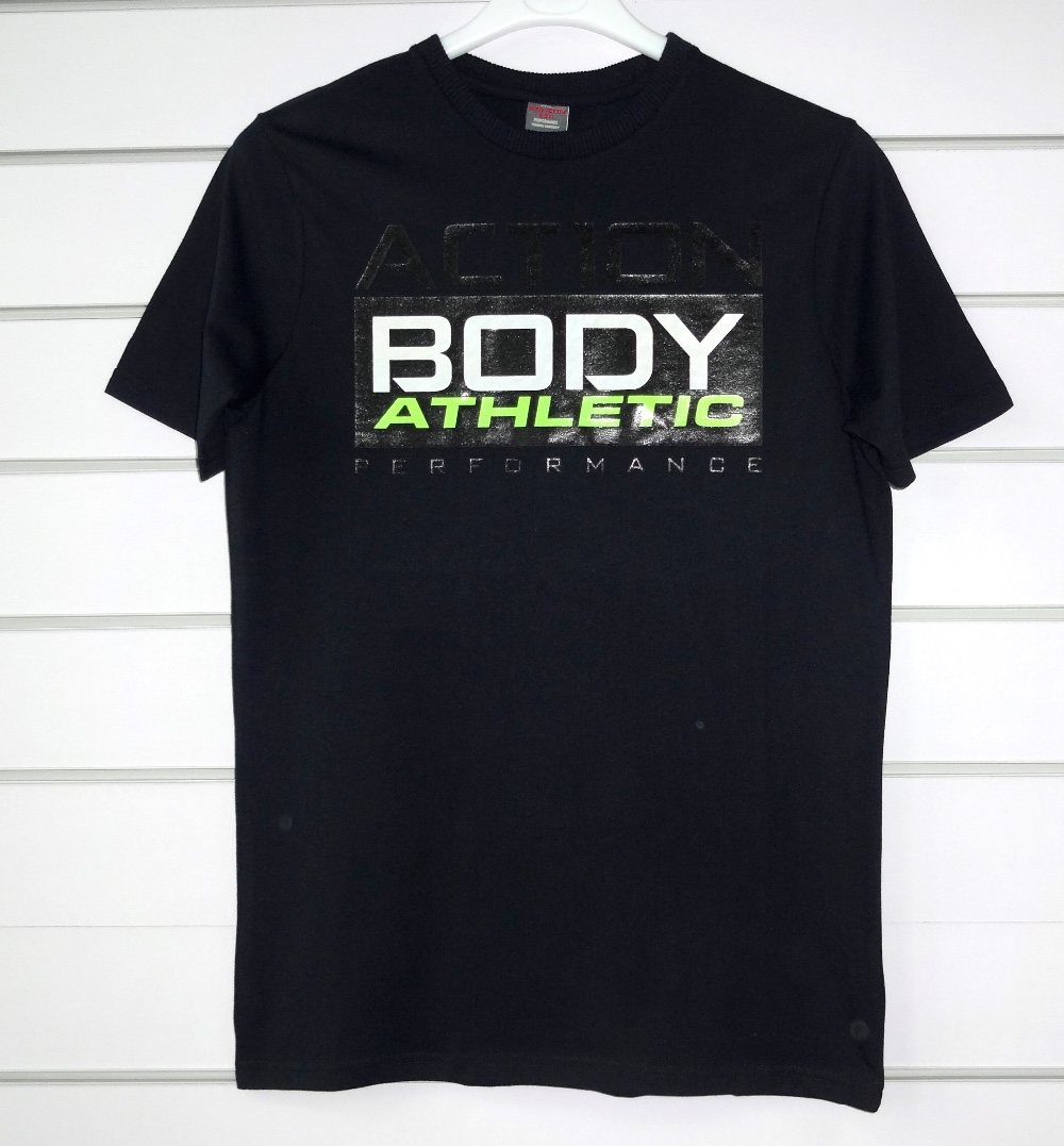 Quick Dry Men's Sports T-Shirt with Vibrant Fluorescent Print and Fabric Type
