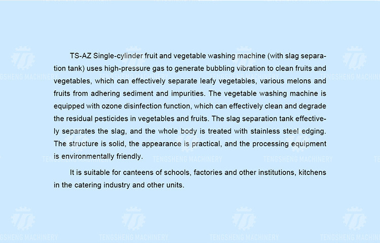85KGIntelligent single cylinder vegetable washing machine Fruit chain cleaning equipment vegetable washing machine
