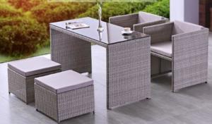 Quality PE Rattan chair patio Backyard table and chairs Leisure Aluminium Outdoor Garden wicker chair wholesale