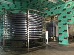 Food Industry Steam Cleaning Slag Removal Spiral Cooling Conveyor