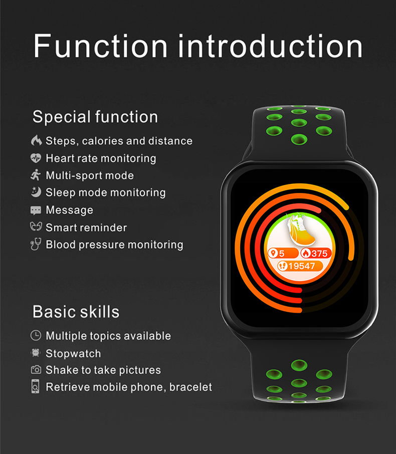 F3 Smartwatch Rubber 180mAh Heart Rate 1.3 Inches Amazfit Gts Sport Watch F3 Speech Recognition