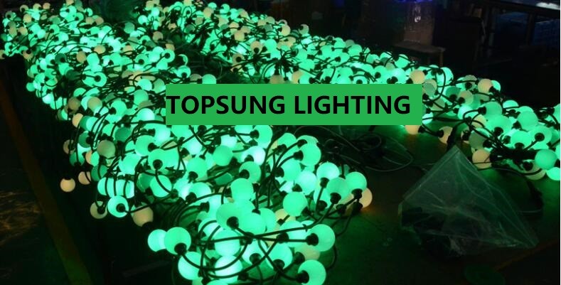 5m 25 dmx ball strings led point light pixel 3d globe curtain lights programmable decoration