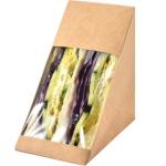 Oil Proof Tiangle Sandwich Packaging Box 330gsm Kraft Paper Food Packaging