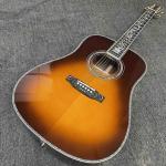 Custom D Body Life Tree Inlay Sunburst Acoustic Electric Guitar, Customized logo