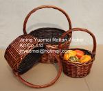 wicker picnic basket wicker fruit basket wicker food basket with handle
