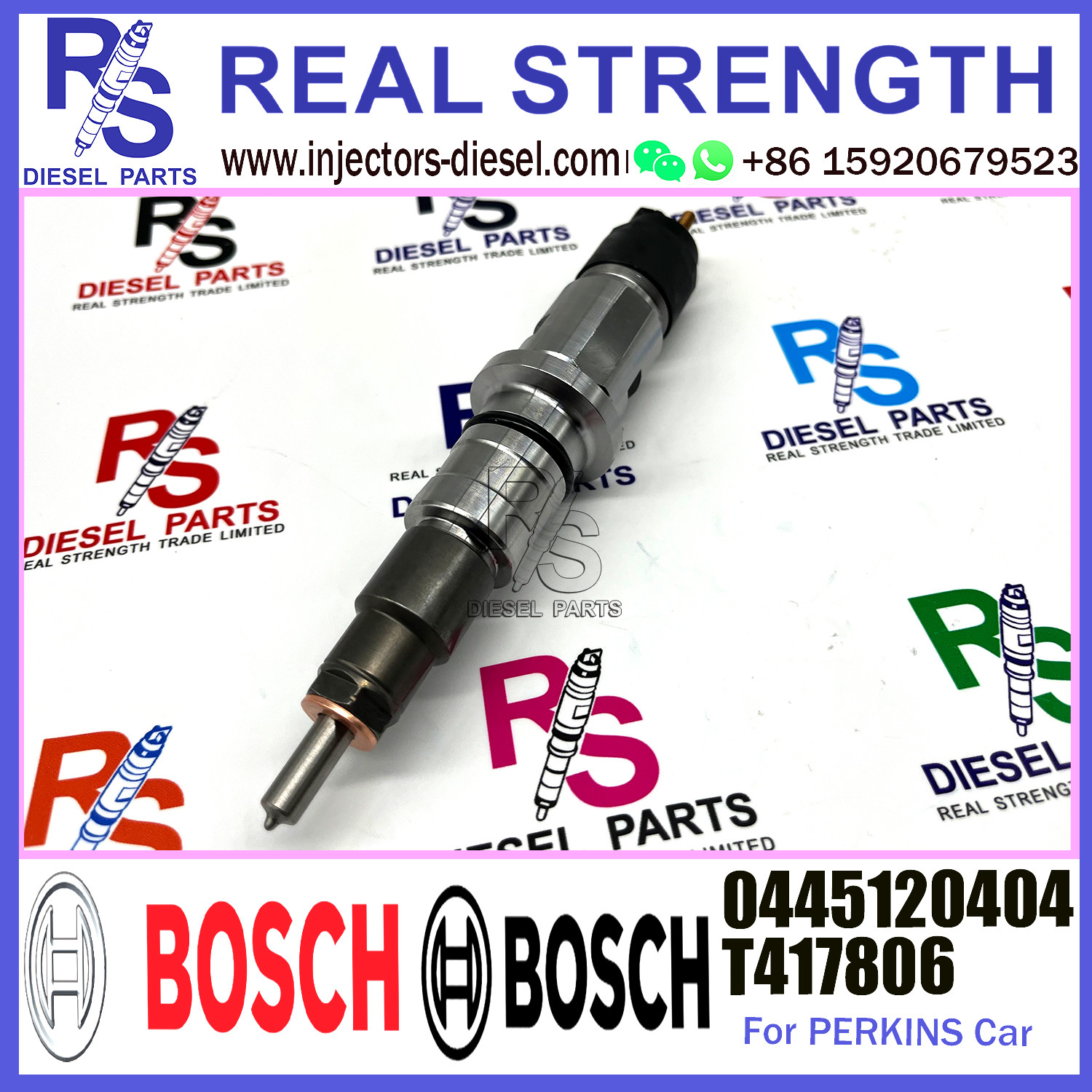 0445120404 T417806 Common Rail Fuel Injector For Perkins Diesel Engine
