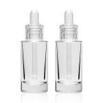 Clear Glass Dropper Bottle Cosmetic Container 30ml Clear Glass Bottle