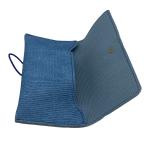 Blue Luxury Belt Hot Stamping Glasses Case Soft Leather Simple Custom Logo