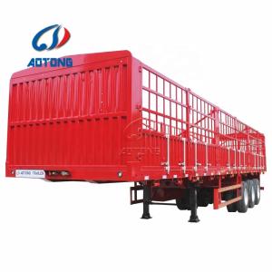 Quality Tri Axle Fence Cargo Trailer Bulk Cargo Semi-Trailer for Animal Transport in Nigeria wholesale