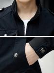 Windbreaker Winter Warm Turtleneck Outerwear Utility Solid Cotton Trendy Slim