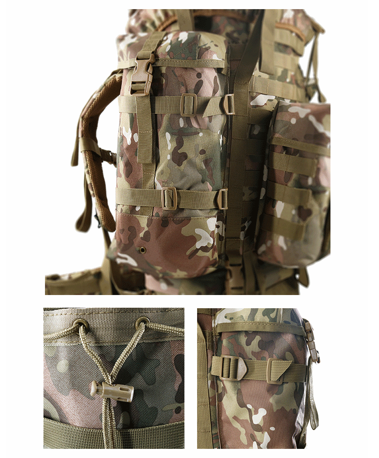 Outdoor Training and Camping Backpack with Molle System 600D Oxford Cloth Material