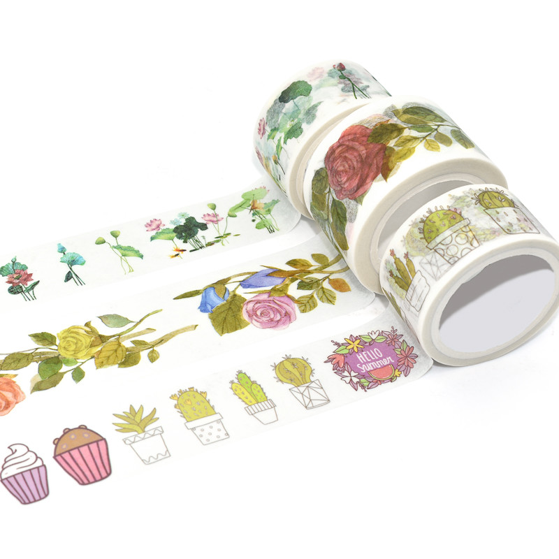 Custom Single Sided Adhesive Japanese Printed Masking Washi Tapes