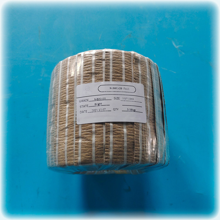 0.02*110mm Nichrome Alloy Foil NiCr8020 Bright Strip Element