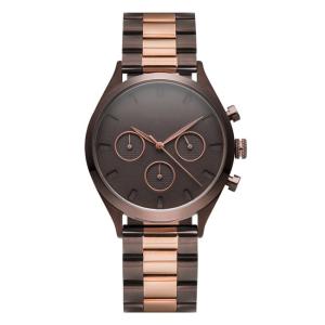 Quality Antique Ladies Stainless Steel Watches Golden Coating Sanded Quartz Movement wholesale