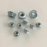 Blue-white Zinc Carbon Steel Stainless Steel Din6923 Hex Flange Nuts