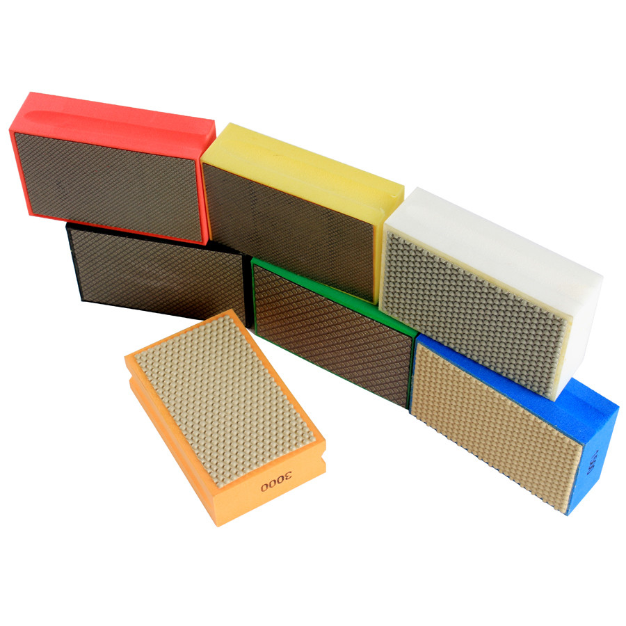 55*90mm Electroplated Diamond Hand Polishing Pads For Concrete