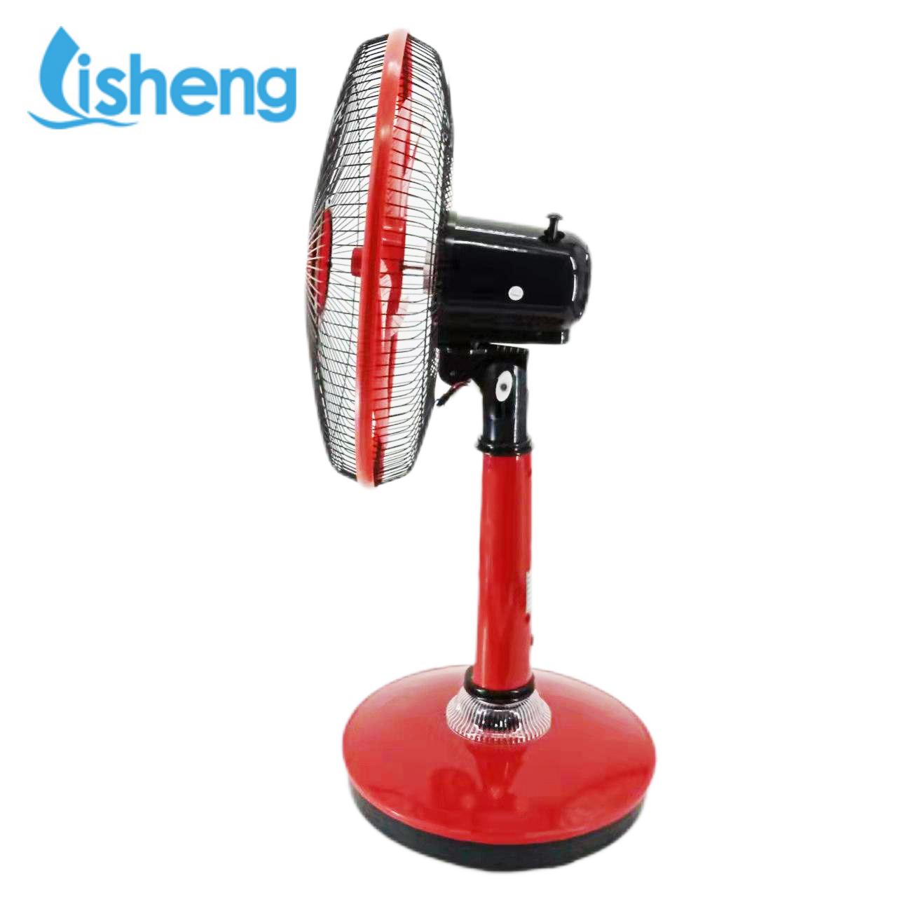 Household 16 Inch Adjustable Floor Fan Rechargeable With Solar Panel