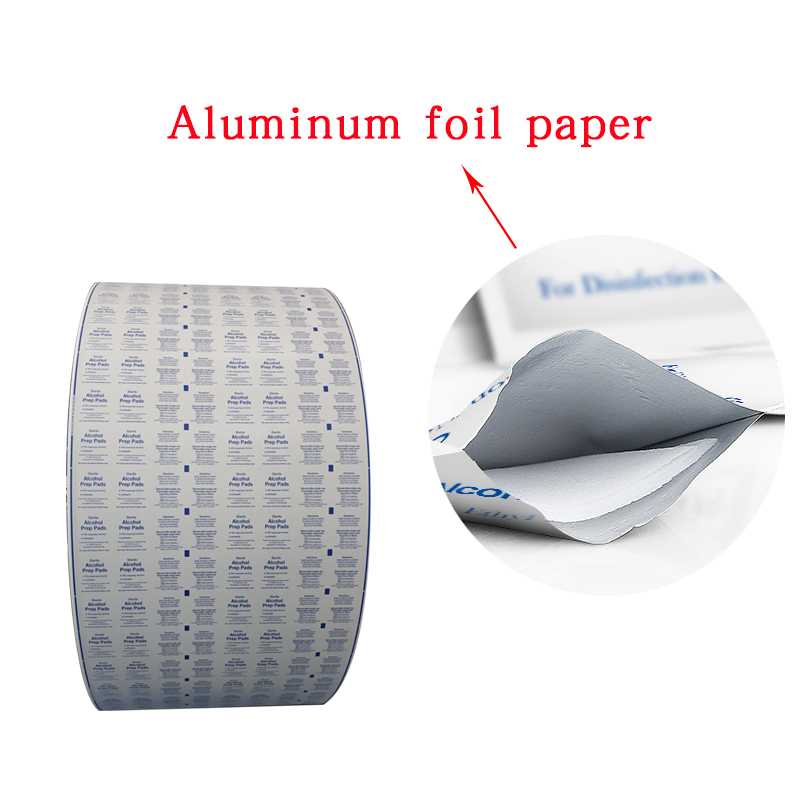 Aluminum Foil Paper Roll for Customized Size Lens Cleaning Wet Wipes Sachet Packaging