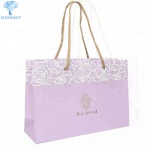 Quality Portable Kraft Paper Bags With Rope Handles Glossy Lamination wholesale