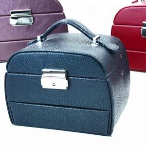 Quality Fashionable Colored Portable Travel Jewelry Box Custoner Size For Cosmetics wholesale