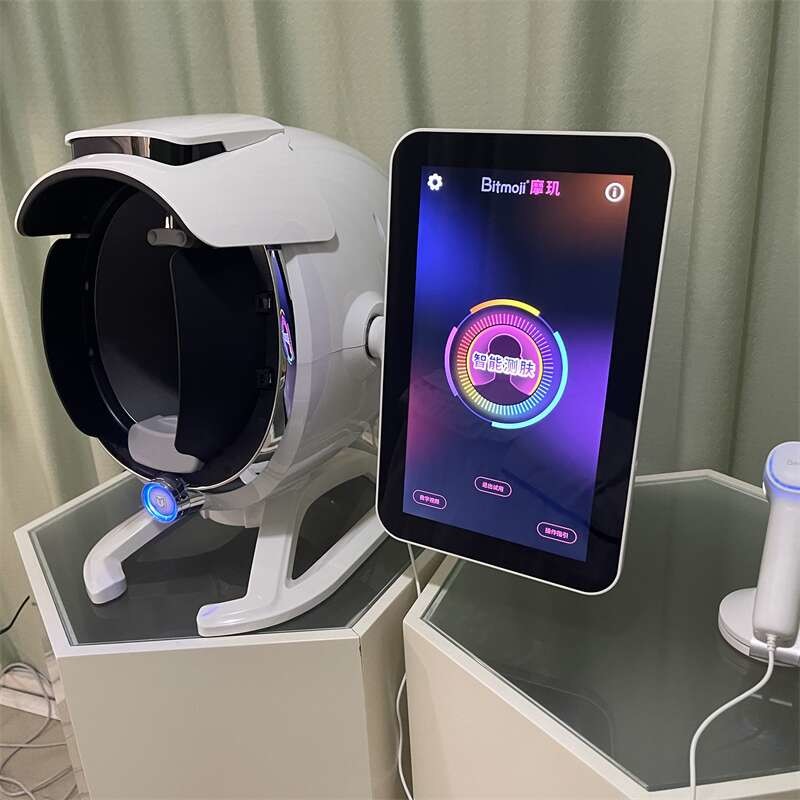 Beauty Salon Full Face Skin Test Machine With UV / RGB / PL Light Multilanguage Support