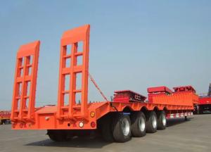 Quality Steel 3 axle / 4 axle Lowbed 60tons 120ton Low Loaders 40FT Containers Low Bed Semi Trailer wholesale