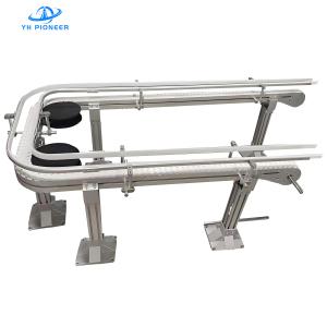 Quality Hygienic Pharmaceutical Bottles Conveyor Machine with POM Material for Stable Reliable Bottle Conveyor wholesale
