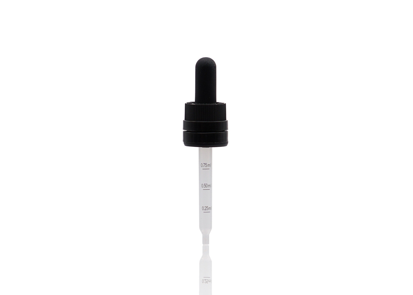 18mm Smooth Surface Matte Black Child Proof Dropper Aluminum Closure