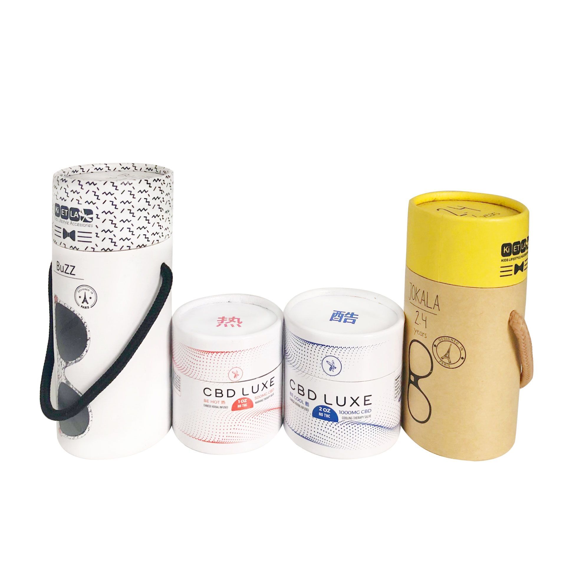 Matt Lamination Round Tube Packaging Box Kraft Paper Cylinder Box For Nuts Coffee Tea