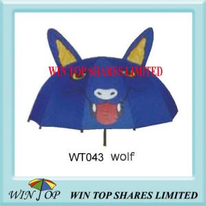 Quality Dark Blue Wolf Style Child Umbrella Audit Company wholesale