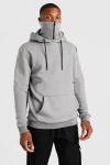 OEM 65% Cotton Streetwear Pullover Hoodies Embroidery With Facemask