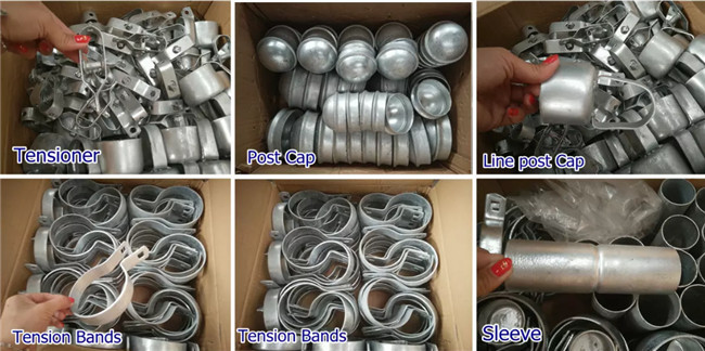 Anti Rust Chain Link Fence Fittings Silver Color