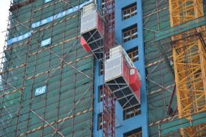 Quality Rack Pinion 1500kgs Building Construction Hoist Q345B Steel wholesale