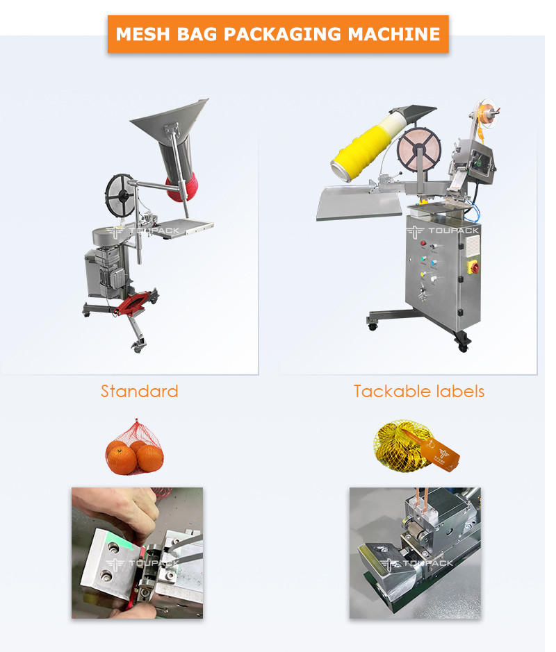 Semi Auto Potato Onion Vegetables Packing Machine Net Mesh Bag Packaging Machine