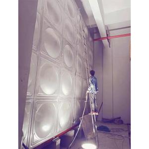Quality 1.2mm - 3mm Cold Water Storage Tanks , School / Hospital Metal Water Tank wholesale