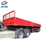 Truck Trailer Three Axle 80 Ton Side Wall Drop Deck Fence Stake Cargo Semi