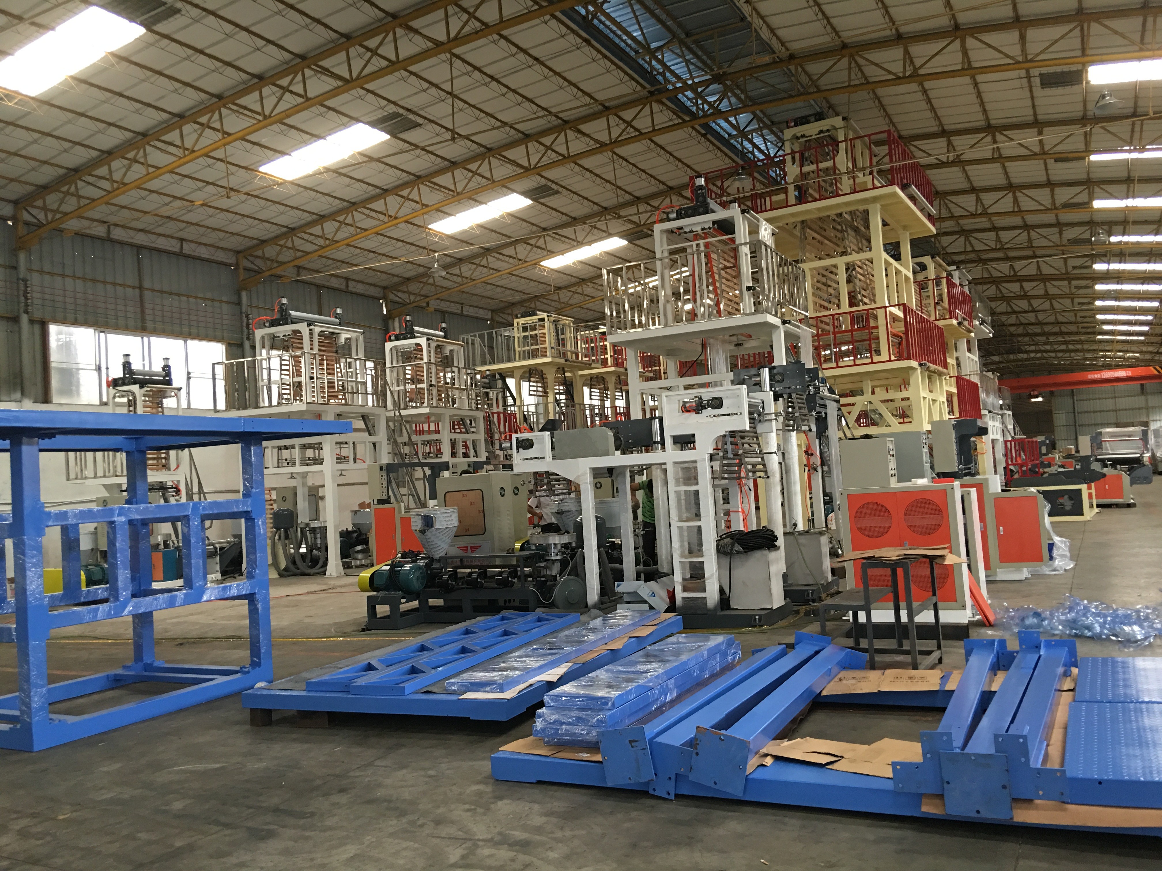 LDPE Film Extruder Machine Three Layer Plastic HDPE ABA Film CO Extruder