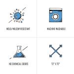 High Quality Water Repellent Shower Liner for Bathroom Long Shower Curtain Made