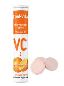 Quality Round Vitamin C 1000mg Effervescent Tablets , Private Label Vitamin C Fizzy Tablets wholesale