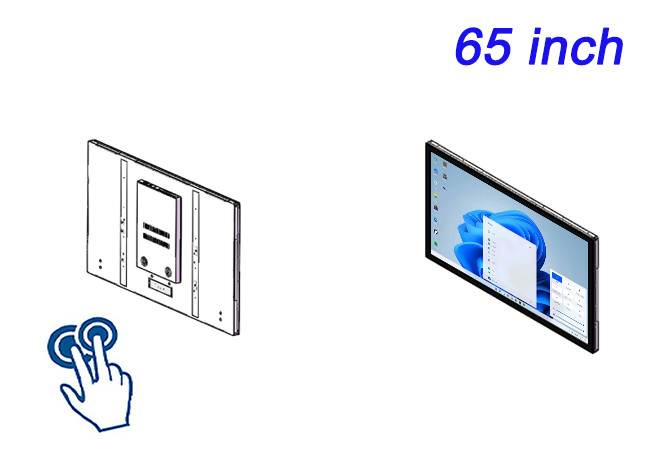 65-Inch Windows Touch Embedded Display for Digital Signage Networks, Control Room Applications, Immersive Experiences, and High-Impact Presentations