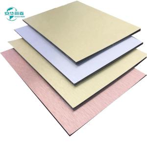 Quality High UV Resistance Aluminium Acp Sheet Brushed Special Treatment PE Coating wholesale