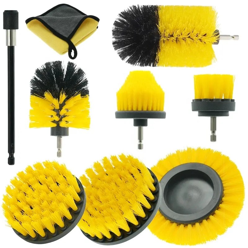Drill Brush Set for Cleaning - Power Scrubber Brush Towel Kit with Extend Attachment for Car View More