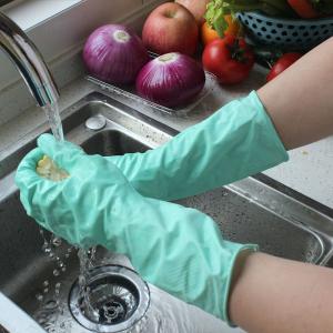Quality 30g-80g Household Rubber Gloves Cotton Flocklined Protect Hands Well wholesale