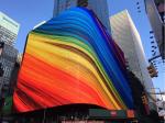 P10mm 90° Curved Outdoor Front Maintenance LED Display Flexible Building Facade
