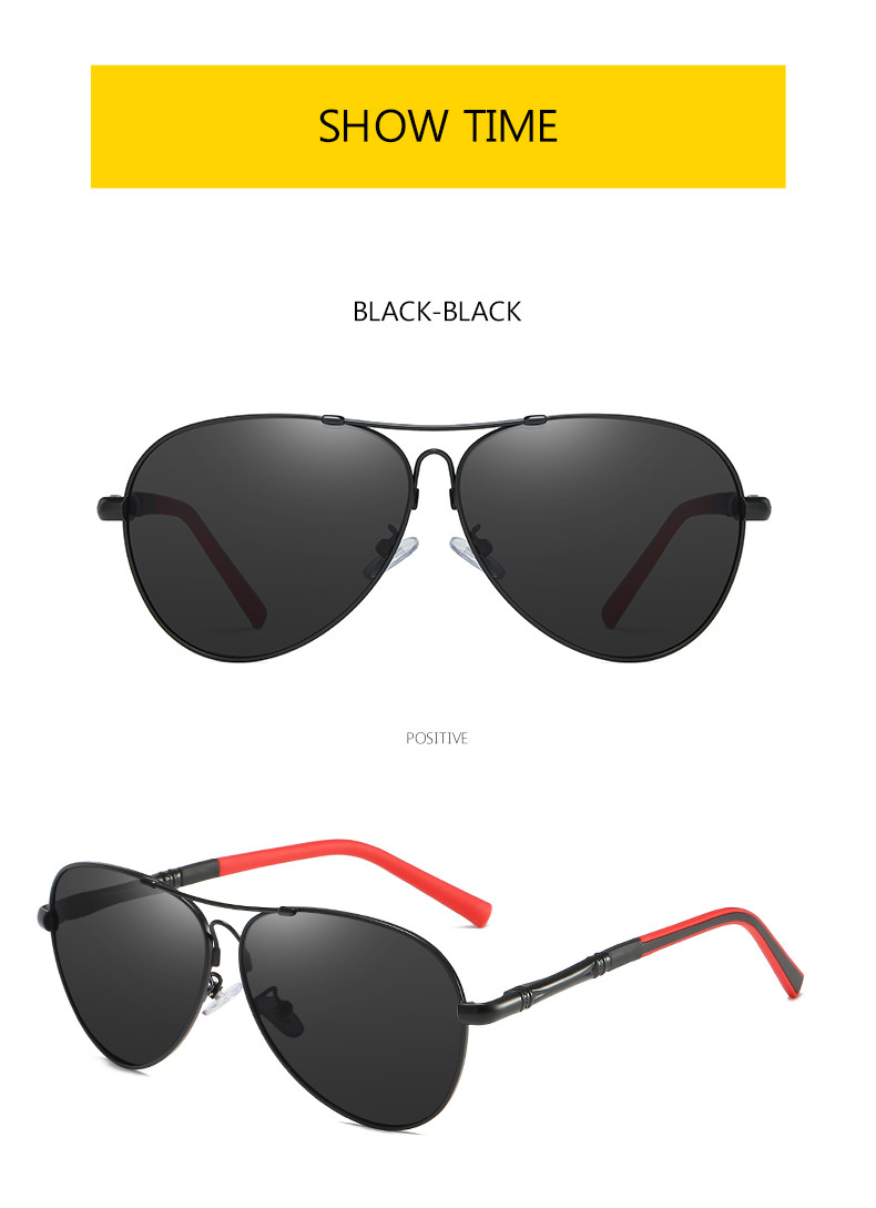 Memory Metal Frame Polarized Sunglasses Fashion Spring Leg Stylish