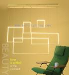 Modern LED Pendant Lamp Square Acrylic Chandelier for Party 160*50*1350MM