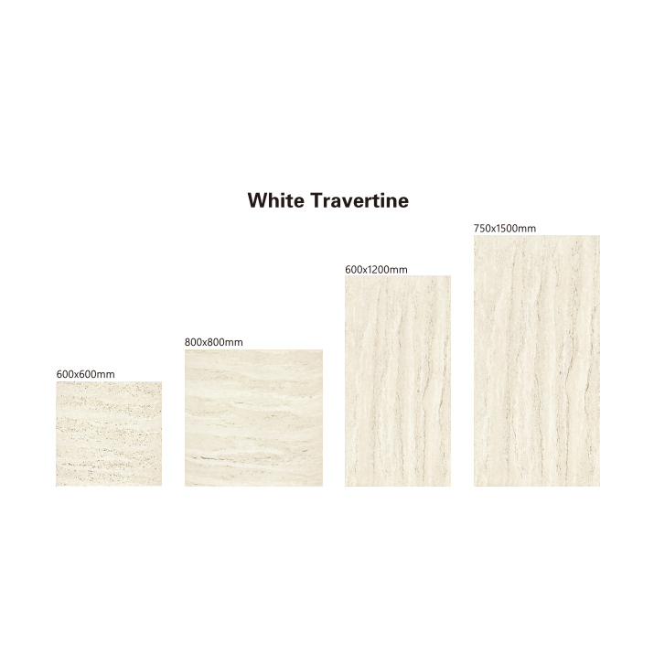 High End Living Room Floor Waterproof Porcelain Tiles in Reds / Pinks Travertine Look